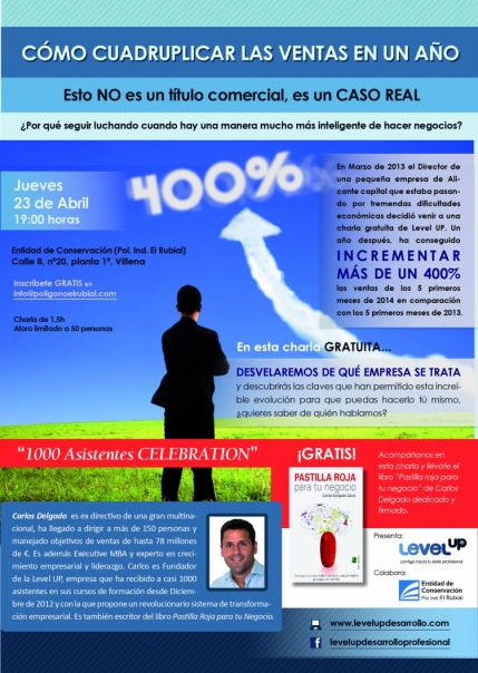 Charla gratuita sobre cómo cuadriplicar las ventas en un año