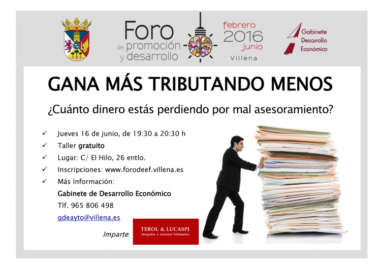 Charla gratuita - Gana más tributando menos