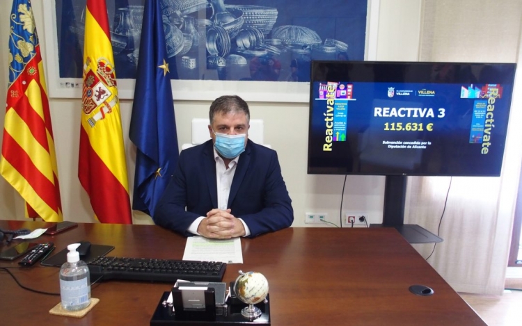 El Plan Reactiva 3 con un presupuesto de 115.631 euros ayudará a empresas y autónomos de Villena con más de 10 empleados